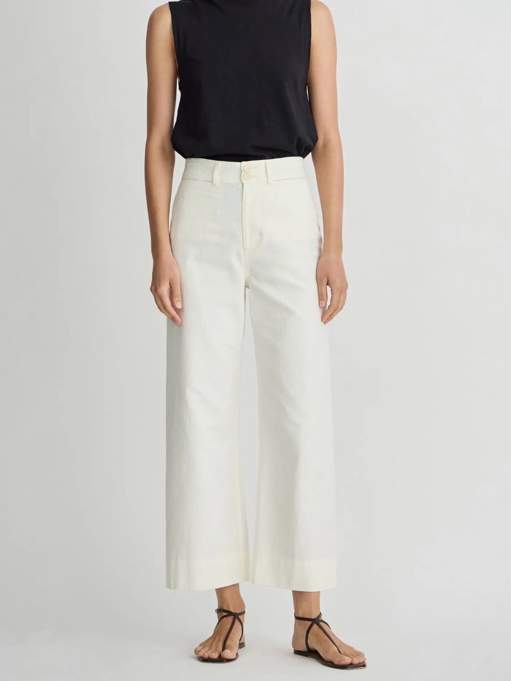 Apiece Apart Merida Wide Leg Cropped Pants Light Blue/Lavender Size 2 - Picture 5 of 5